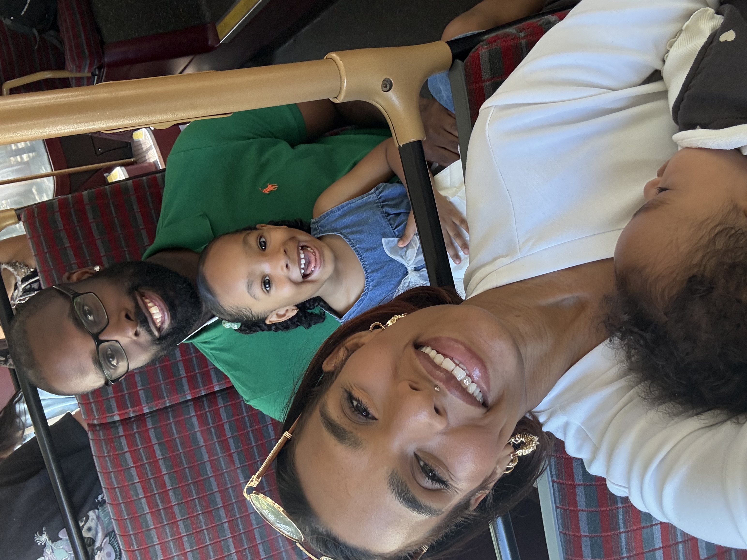 A family day out together